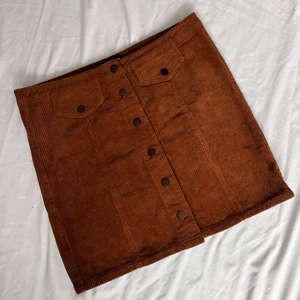 Vintage 1990’s 2000’s Blue Spice brown corduroy mini skirt size 9